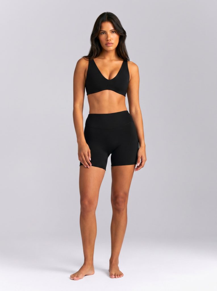Halter Neck Sports Bra - Black